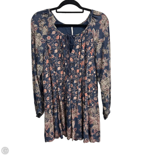 Blouse 3/4 Sleeve By Free People In Blue, Size: S