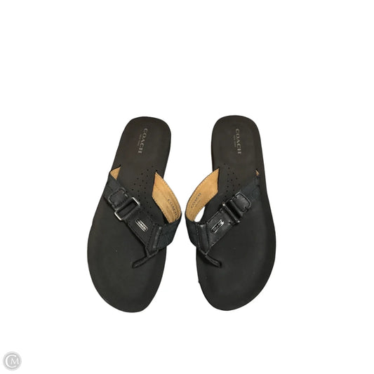 Sandals Designer By Coach In Black, Size: 7.5