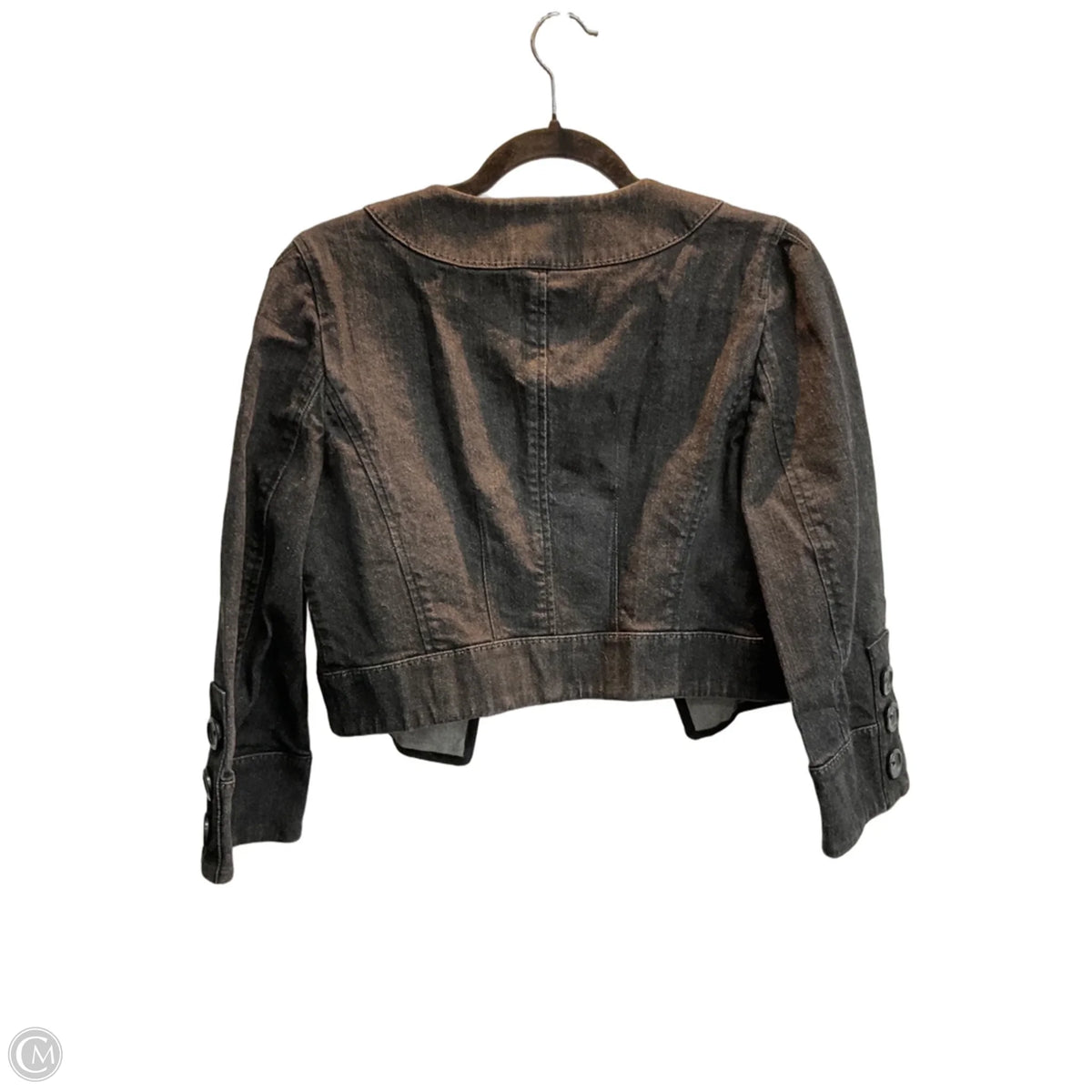 Jacket Denim By Loft In Black, Size: 8