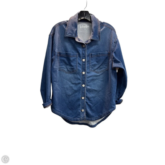 Jacket Shirt By Indigo Rein In Blue, Size: S
