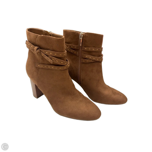Boots Ankle Heels By Bandolino In Tan, Size: 9