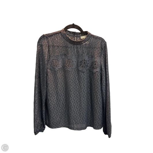 Blouse Long Sleeve By Loft In Navy, Size: S