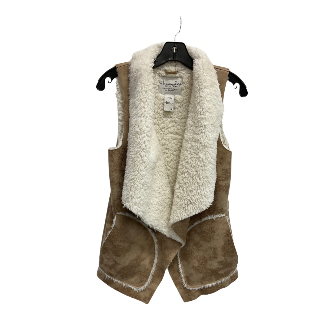 Vest Faux Fur & Sherpa By America Rag In Beige, Size: M