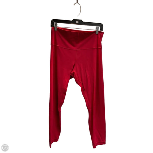 Athletic Leggings By Lululemon In Red, Size: Xl