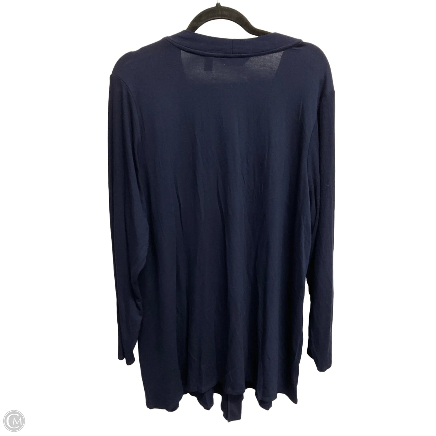 Cardigan By Susan Graver In Navy, Size: 2x