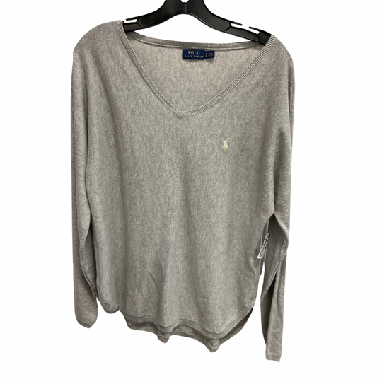 Sweater By Polo Ralph Lauren In Grey, Size: L