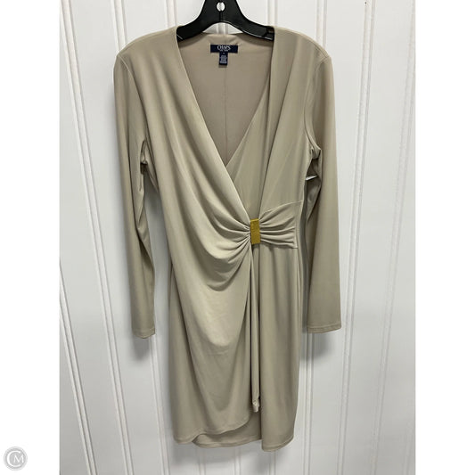 Dress Casual Midi By Chaps In Tan, Size: S