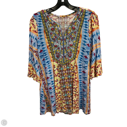 Top 3/4 Sleeve By Soft Surroundings In Multi-colored, Size: S