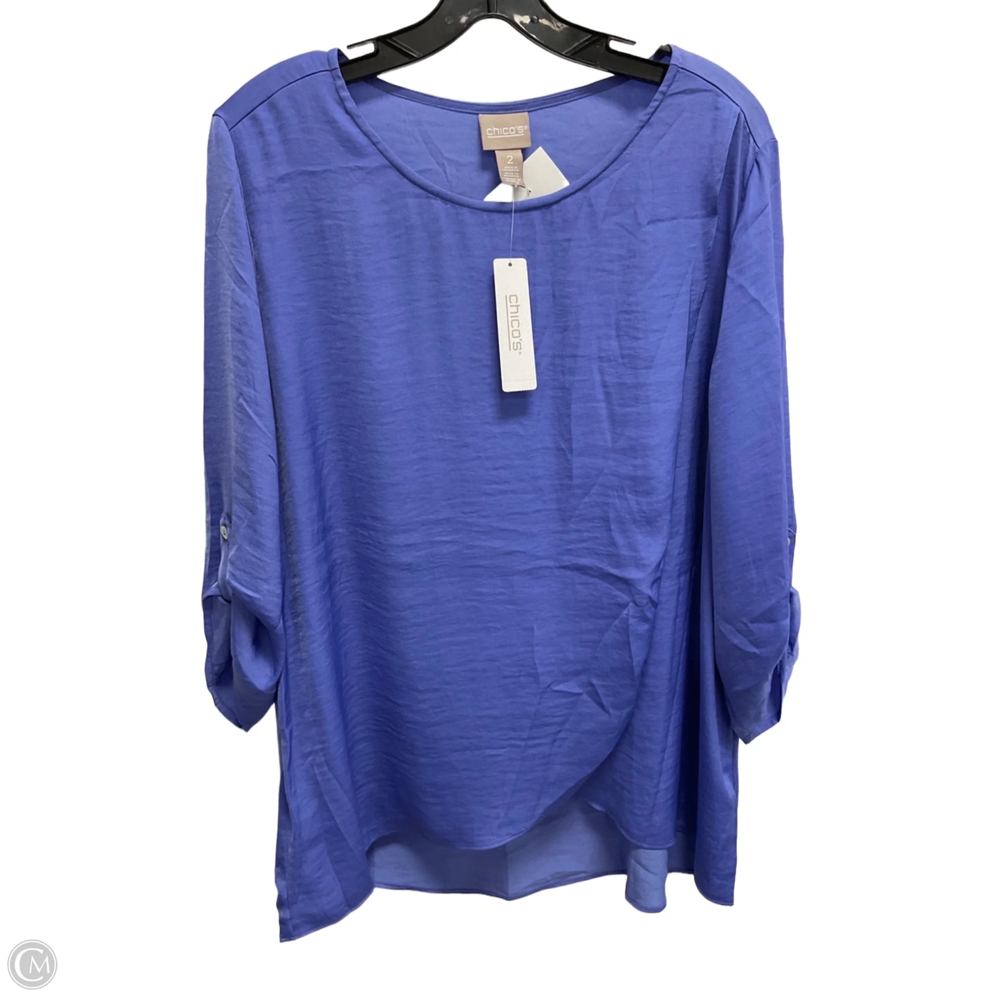 Top Long Sleeve By Chicos In Blue, Size: Xl