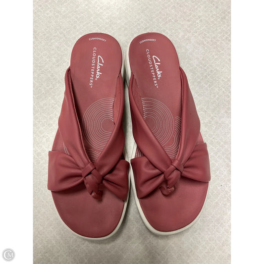 Sandals Flip Flops By Clarks In Pink, Size: 6.5