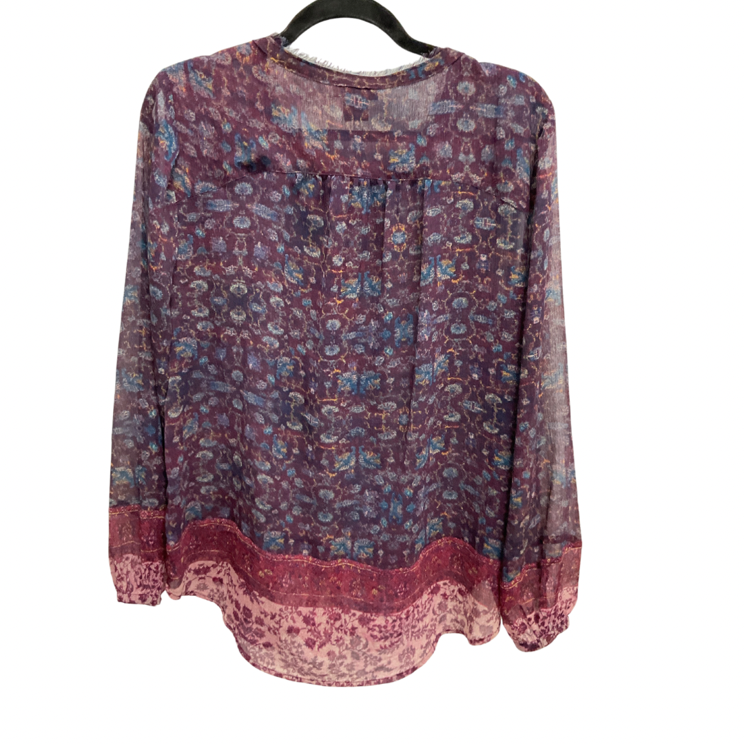 Top Long Sleeve By Lucky Brand In Paisley Print, Size: L