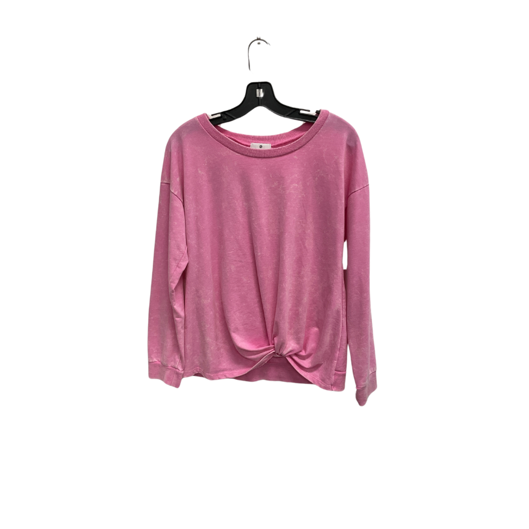 Athletic Sweatshirt Crewneck By Socialite In Pink, Size: M