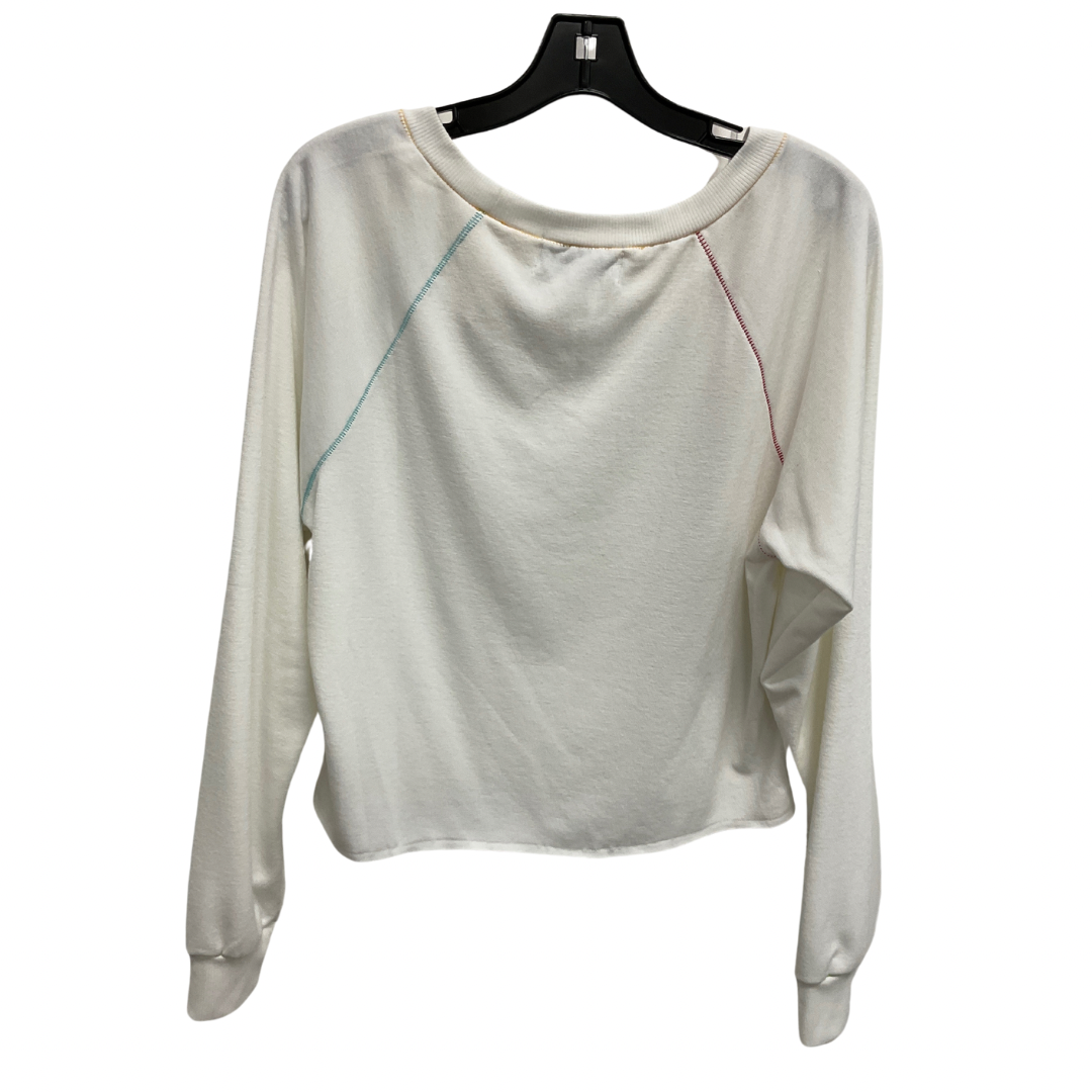 Athletic Sweatshirt Crewneck By Wildfox In Cream, Size: M