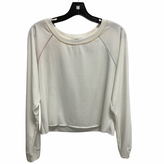 Athletic Sweatshirt Crewneck By Wildfox In Cream, Size: M