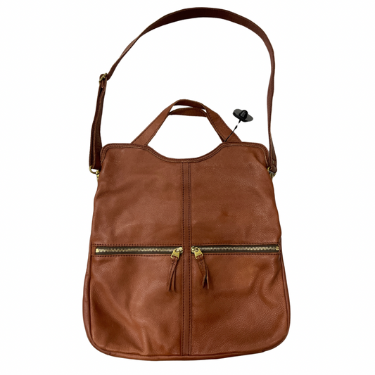 Handbag Leather By Fossil, Size: Large