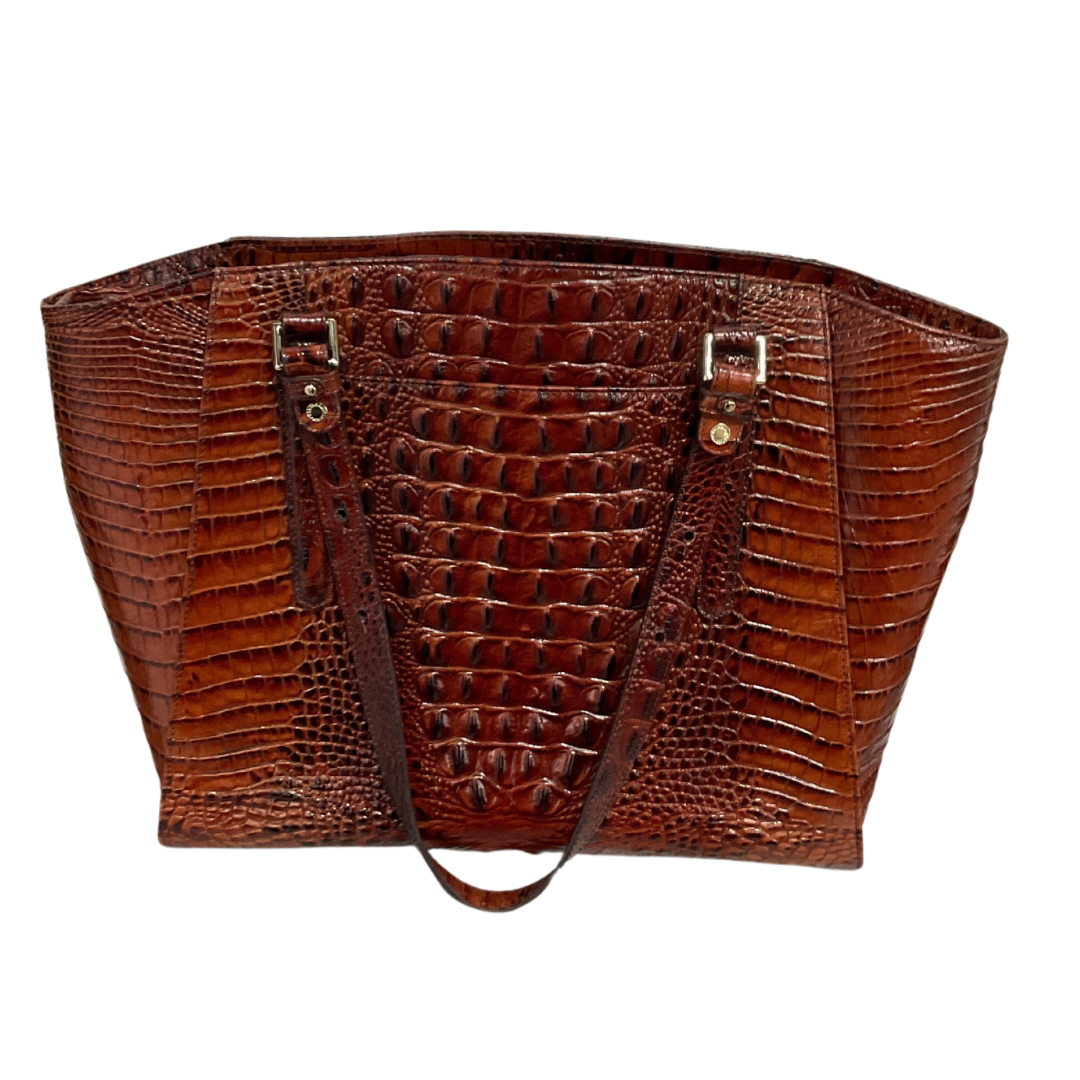 Handbag Leather By Brahmin, Size: Large