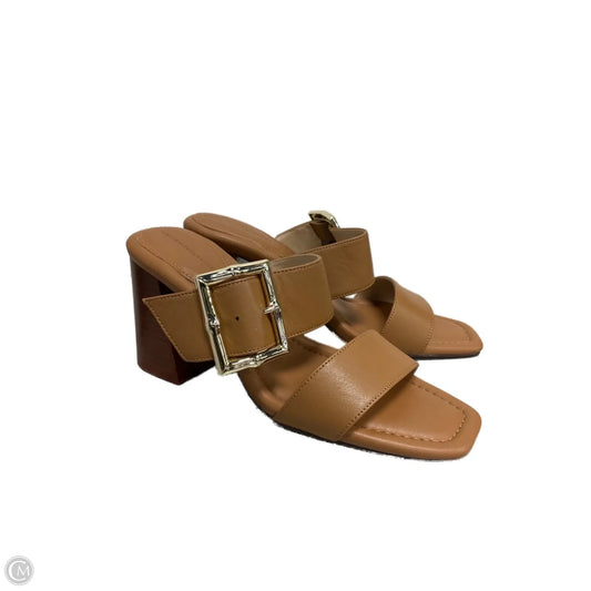 Sandals Heels Block By White House Black Market In Beige, Size: 8.5