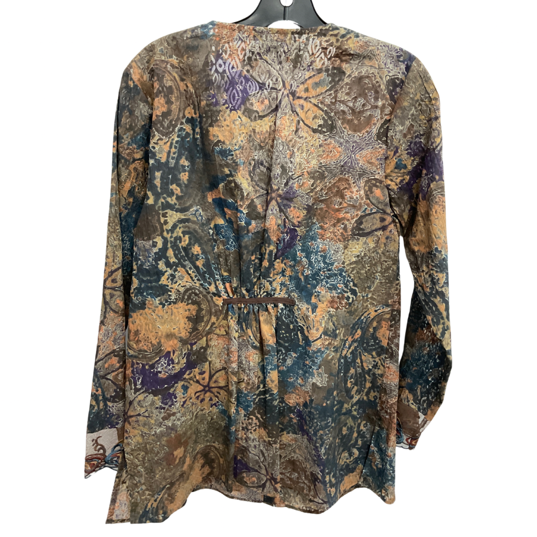 Top Long Sleeve By Coldwater Creek In Paisley Print, Size: S