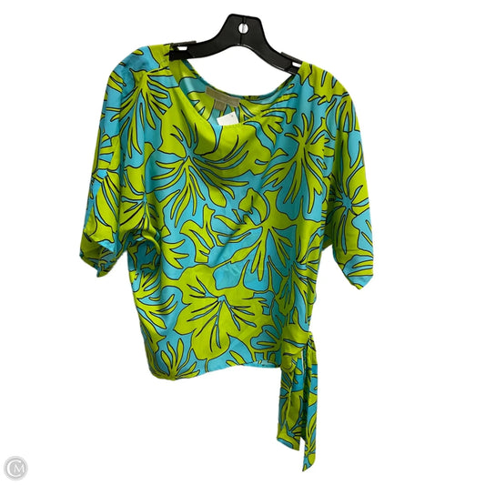 Top Short Sleeve Designer By Michael Kors In Aqua, Size: S