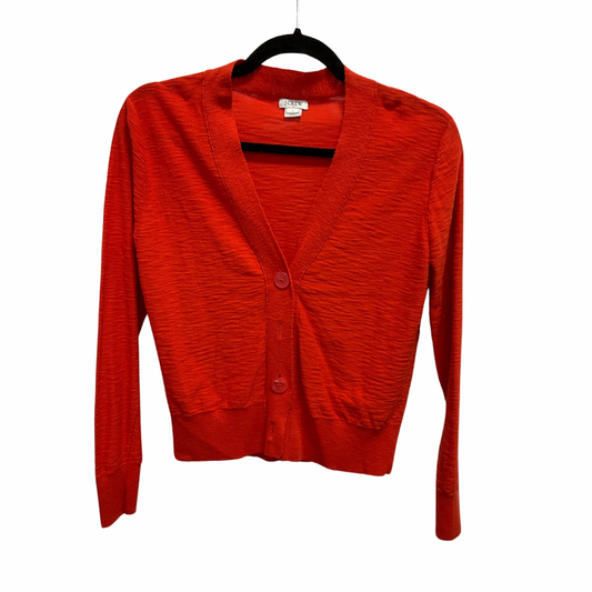 Sweater Cardigan By J. Crew In Red, Size: S