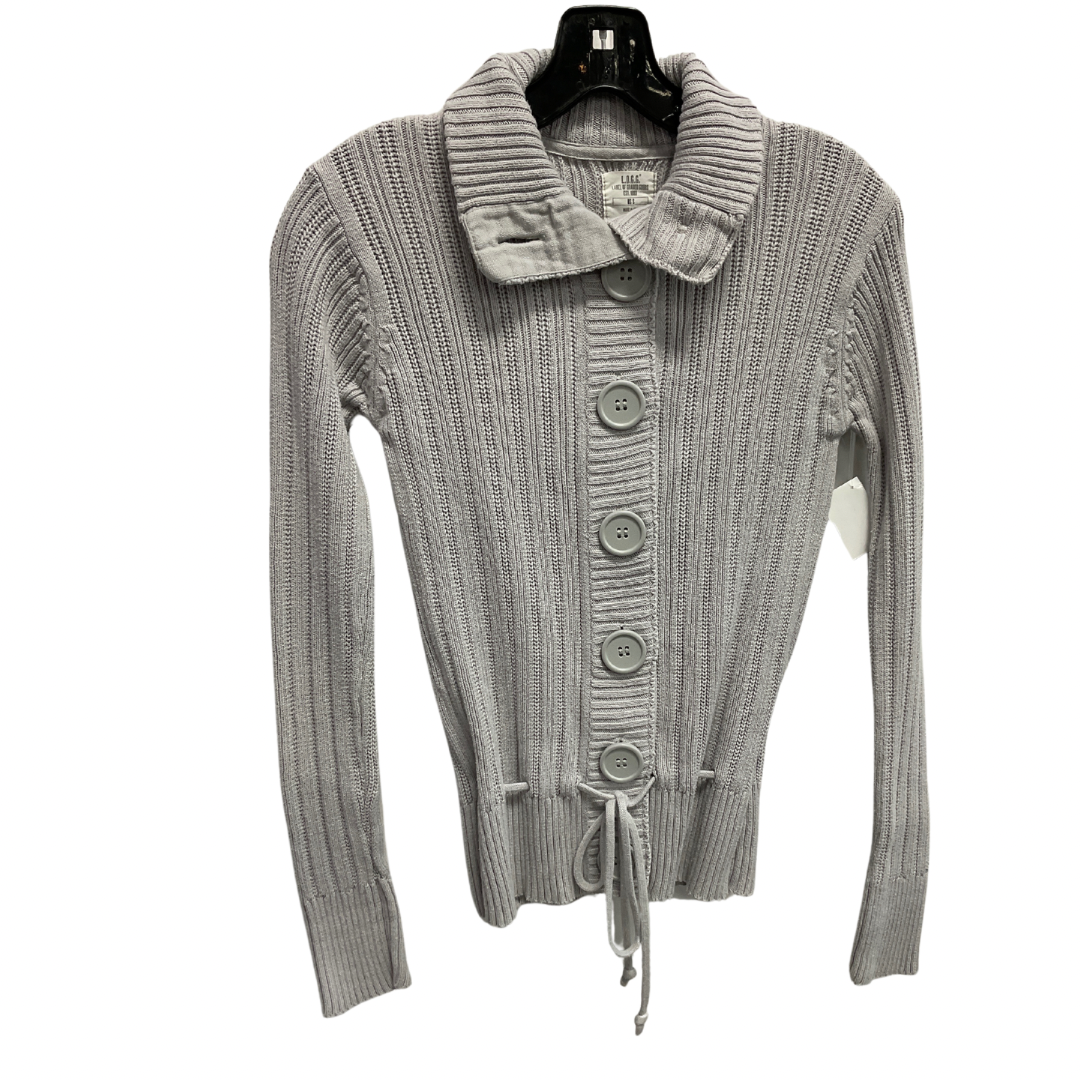 Sweater Cardigan By H&m In Grey, Size: S