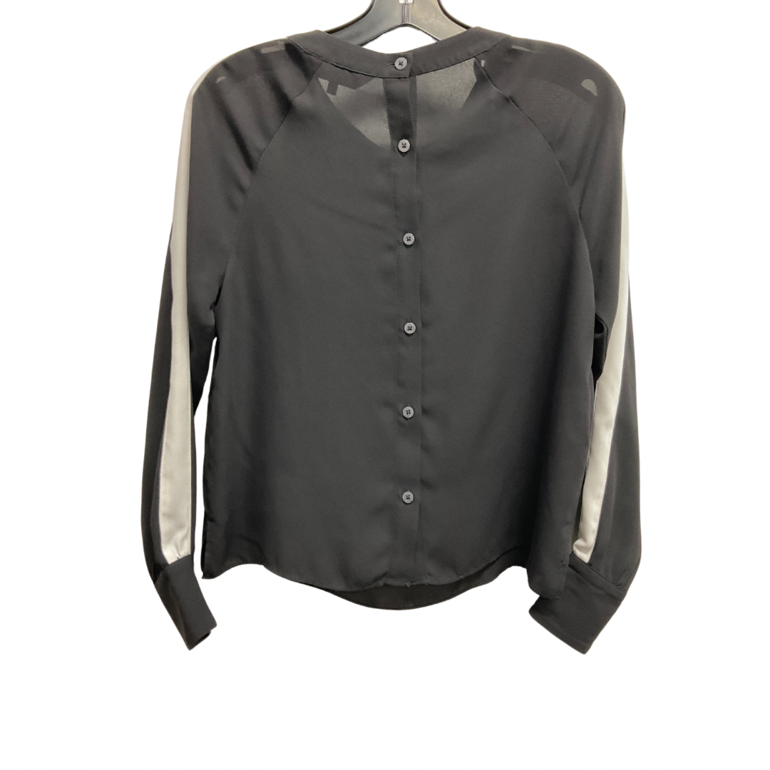 Top Long Sleeve By Rachel Roy In Black & Cream, Size: Xs