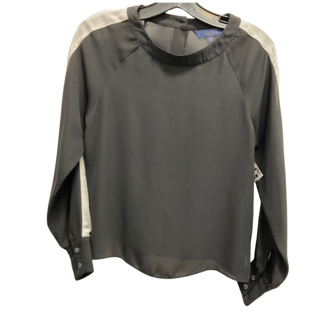 Top Long Sleeve By Rachel Roy In Black & Cream, Size: Xs