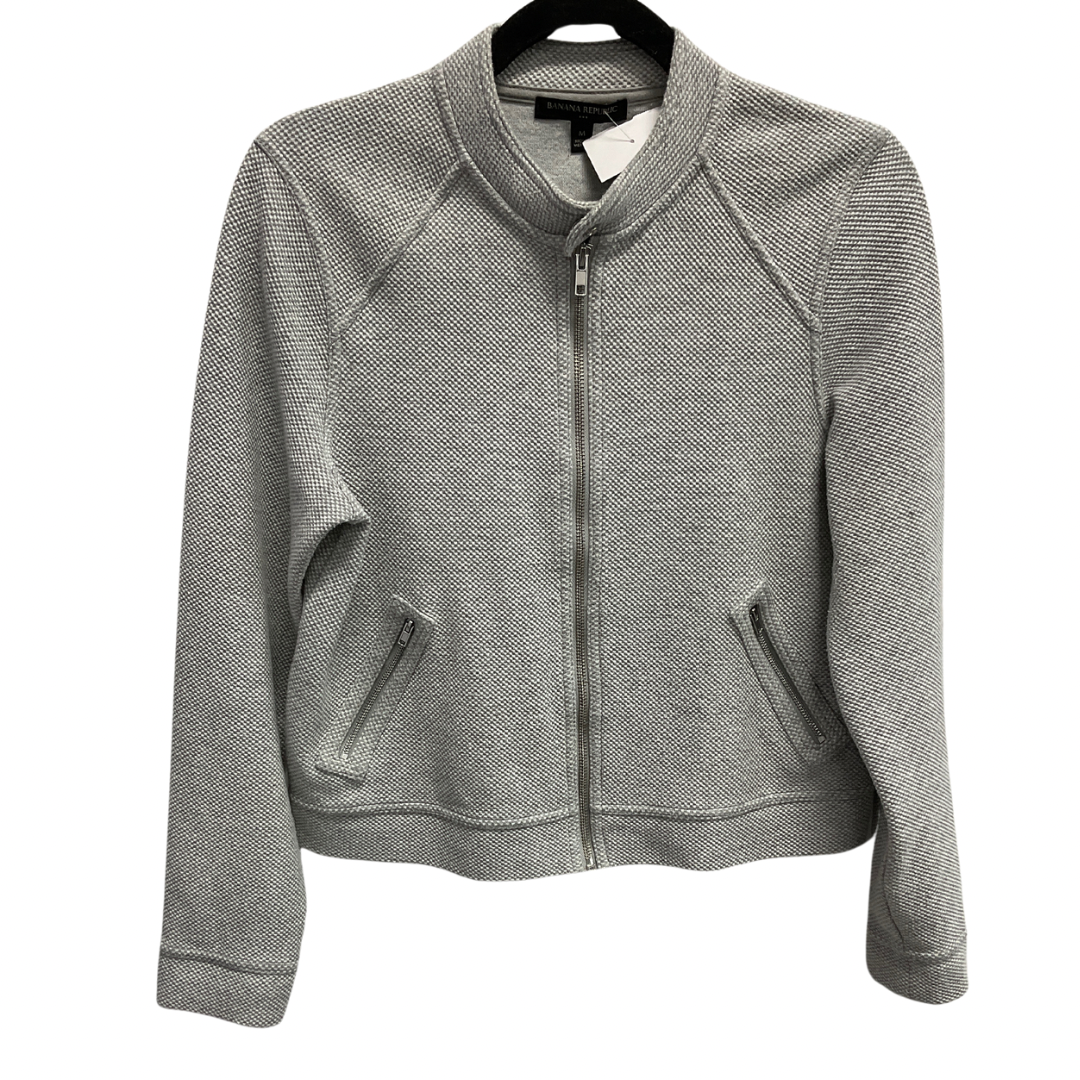 Sweater Cardigan By Banana Republic In Grey, Size: M