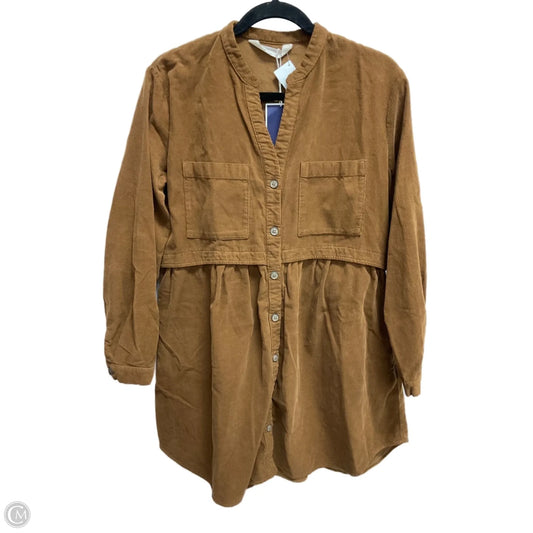 Dress Casual Midi By Zara In Brown, Size: M