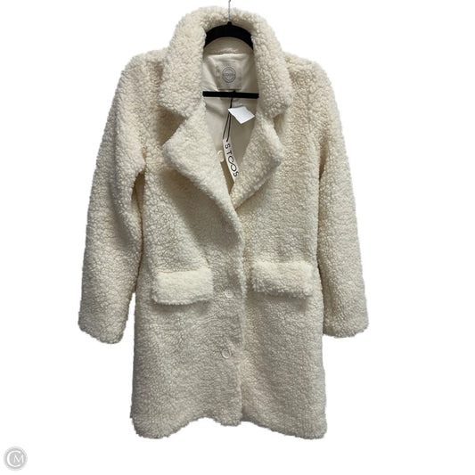 Coat Faux Fur & Sherpa By Clothes Mentor In Cream, Size: S