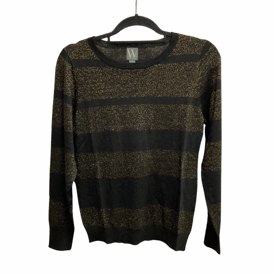 Sweater By Worthington In Black & Gold, Size: M