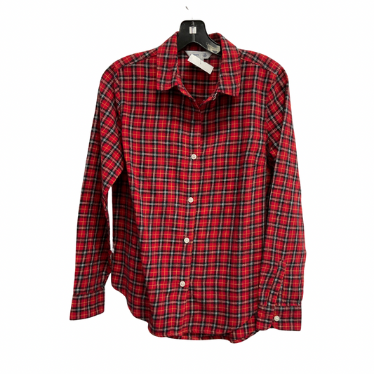 Top Long Sleeve By Old Navy In Plaid Pattern, Size: S