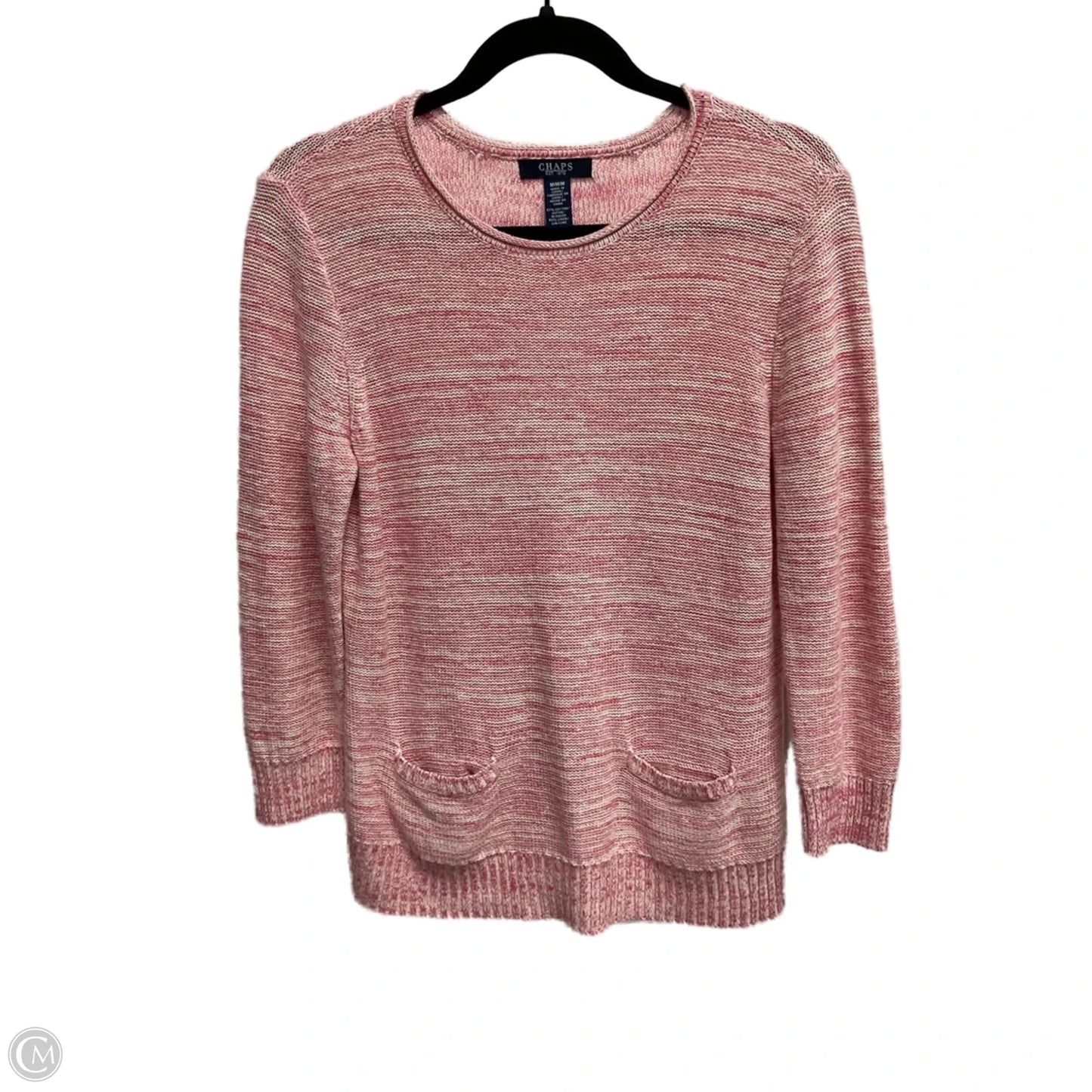 Sweater By Chaps In Pink, Size: M