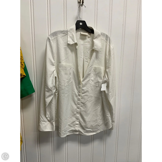 Top Long Sleeve By Chicos In White, Size: Xxl