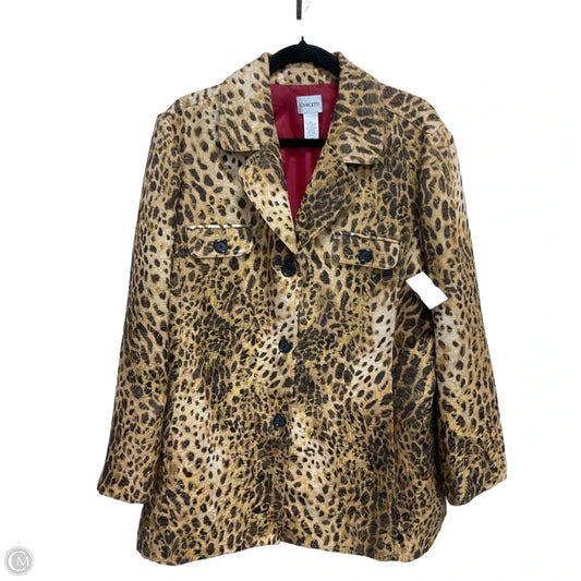 Blazer By Chicos In Animal Print, Size: Xxl