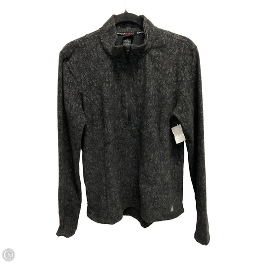 Athletic Top Long Sleeve Crewneck By Spyder In Black, Size: L