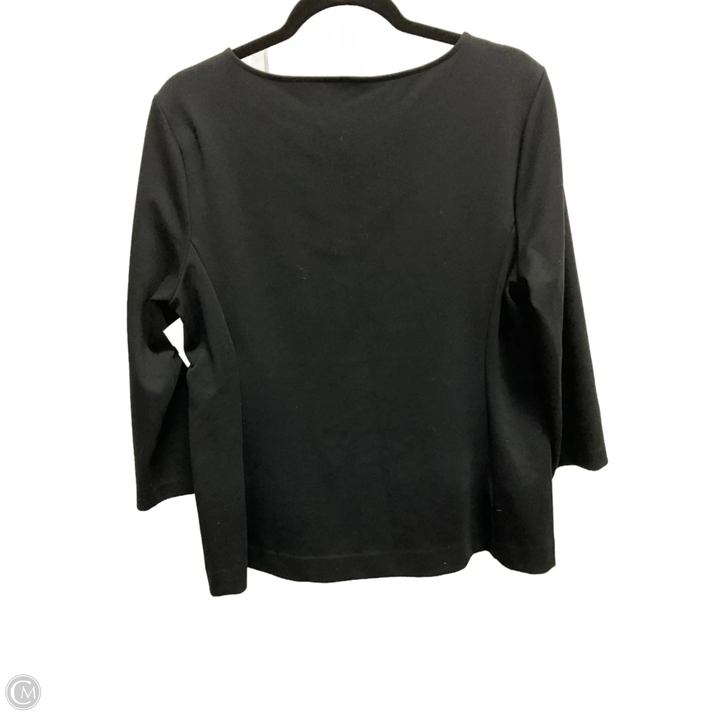 Top 3/4 Sleeve By Ann Taylor In Black, Size: L