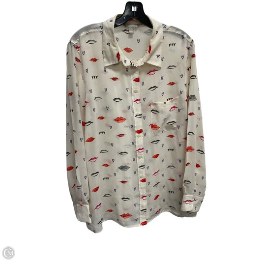 Top Long Sleeve By Banana Republic In Multi-colored, Size: L