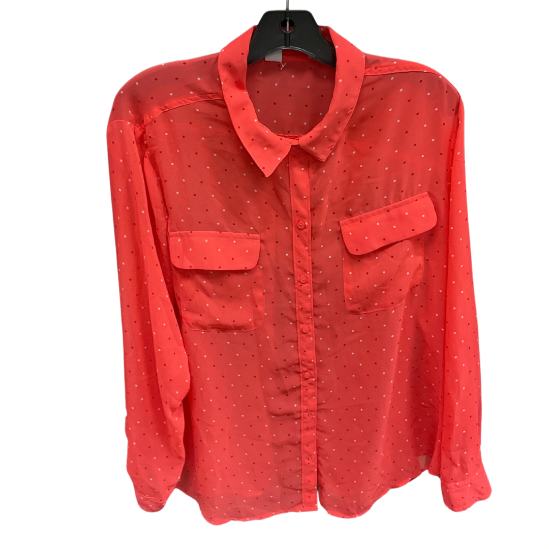 Top Long Sleeve By Old Navy In Orange, Size: Xl