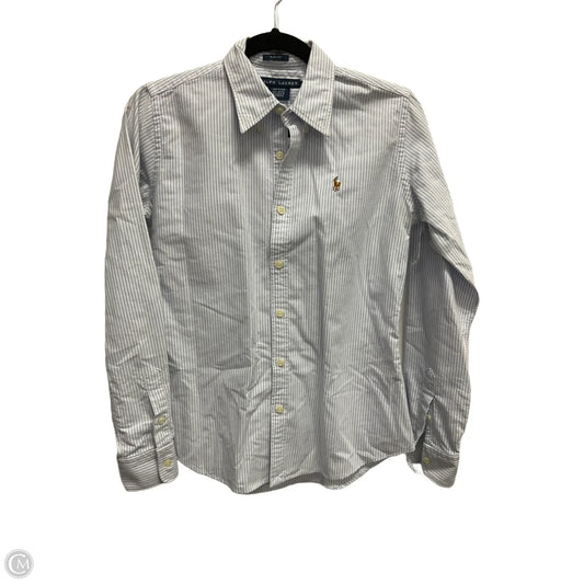 Top Long Sleeve By Ralph Lauren In Striped Pattern, Size: 4