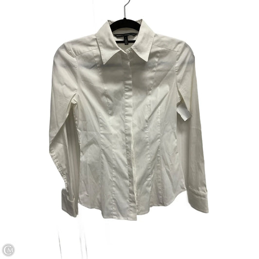 Top Long Sleeve By White House Black Market In White, Size: 0