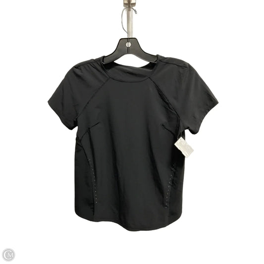 Athletic Top Short Sleeve By Lululemon In Black, Size: S