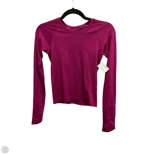 Athletic Top Long Sleeve Crewneck By Lululemon In Pink, Size: Xs
