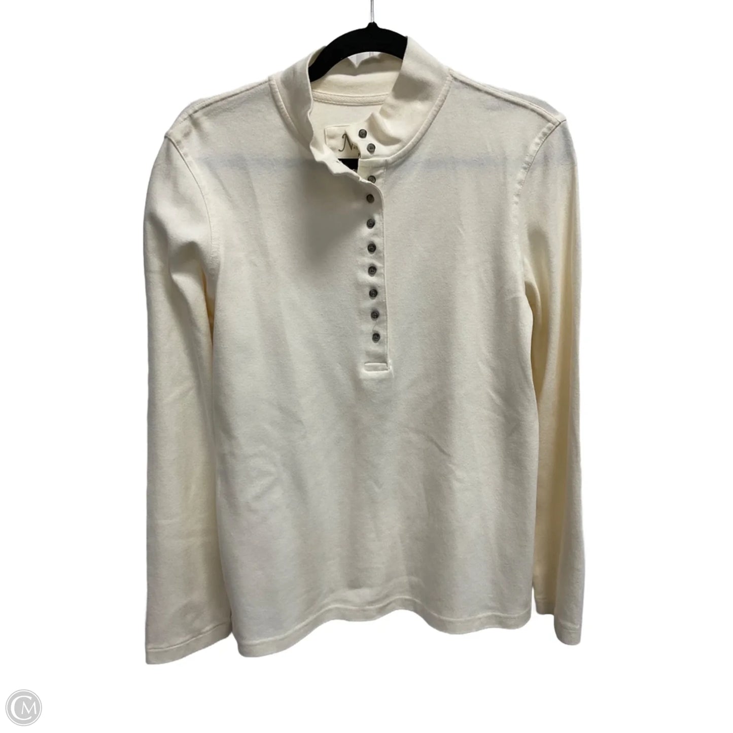 Top Long Sleeve By Natural Reflections In Beige, Size: M