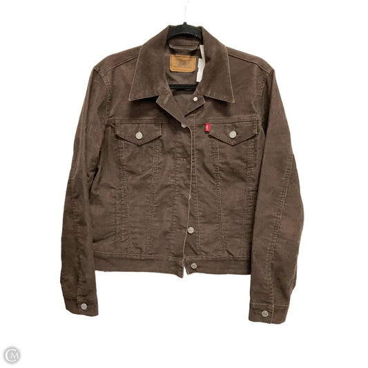 Jacket Denim By Levis In Brown, Size: L