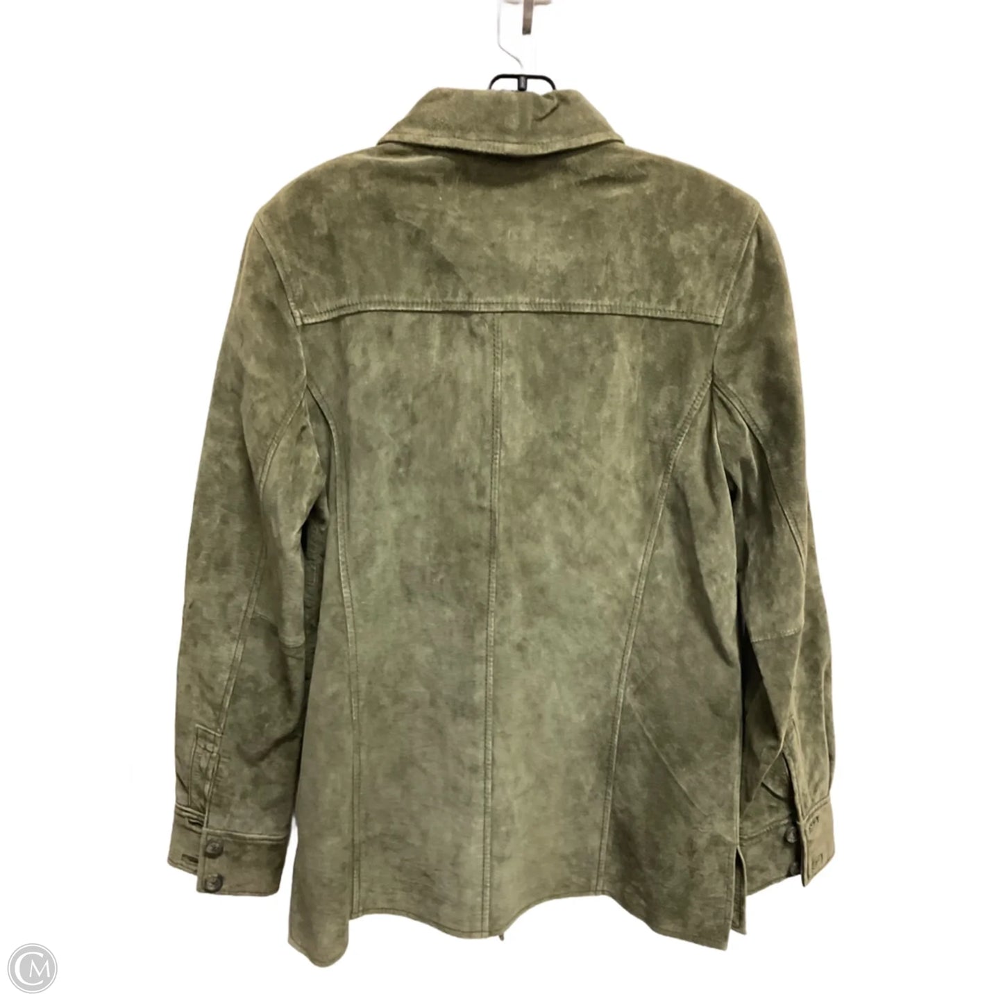 Jacket Leather By Valerie Stevens In Green, Size: M
