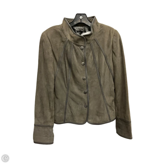 Jacket Leather By Classiques Entier In Taupe, Size: M