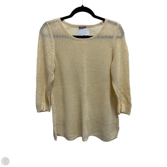 Sweater By Chicos In Yellow, Size: M