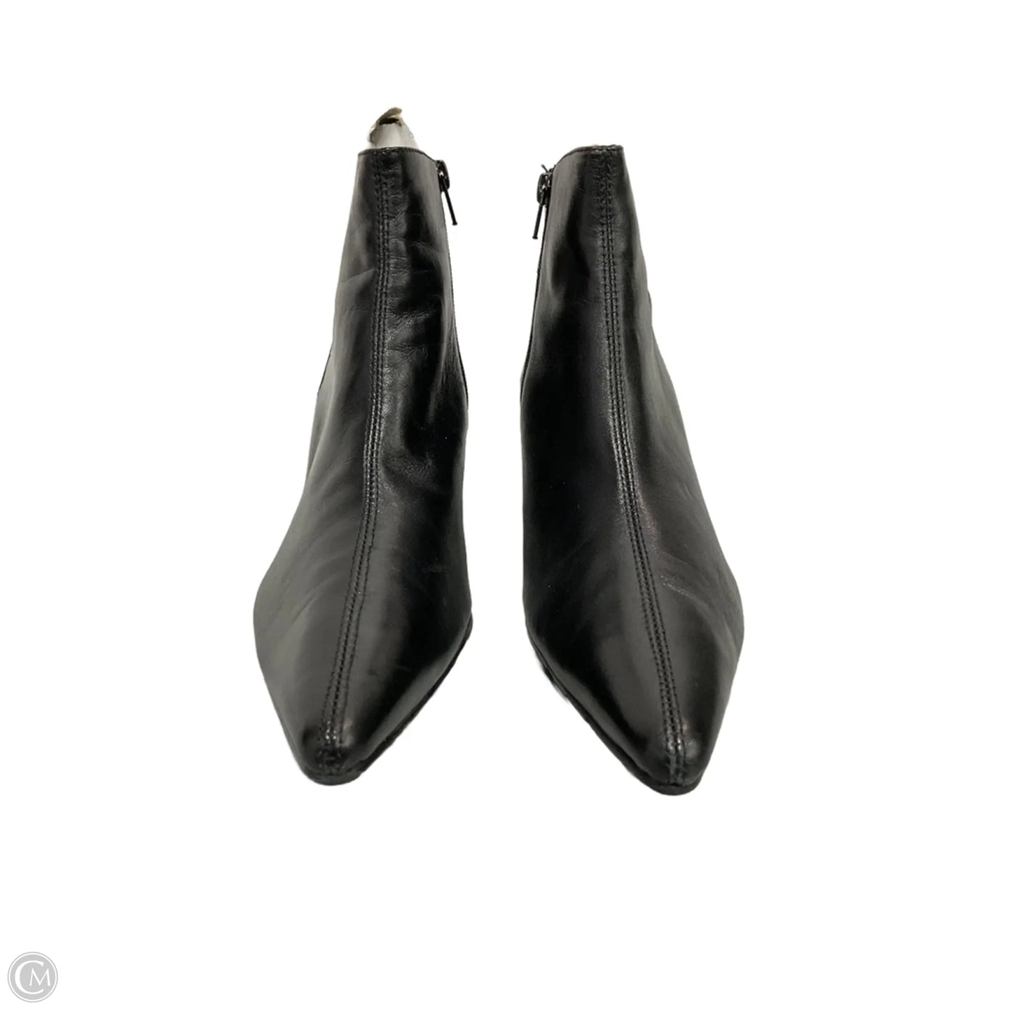 Boots Ankle Heels By Clothes Mentor In Black, Size: 9