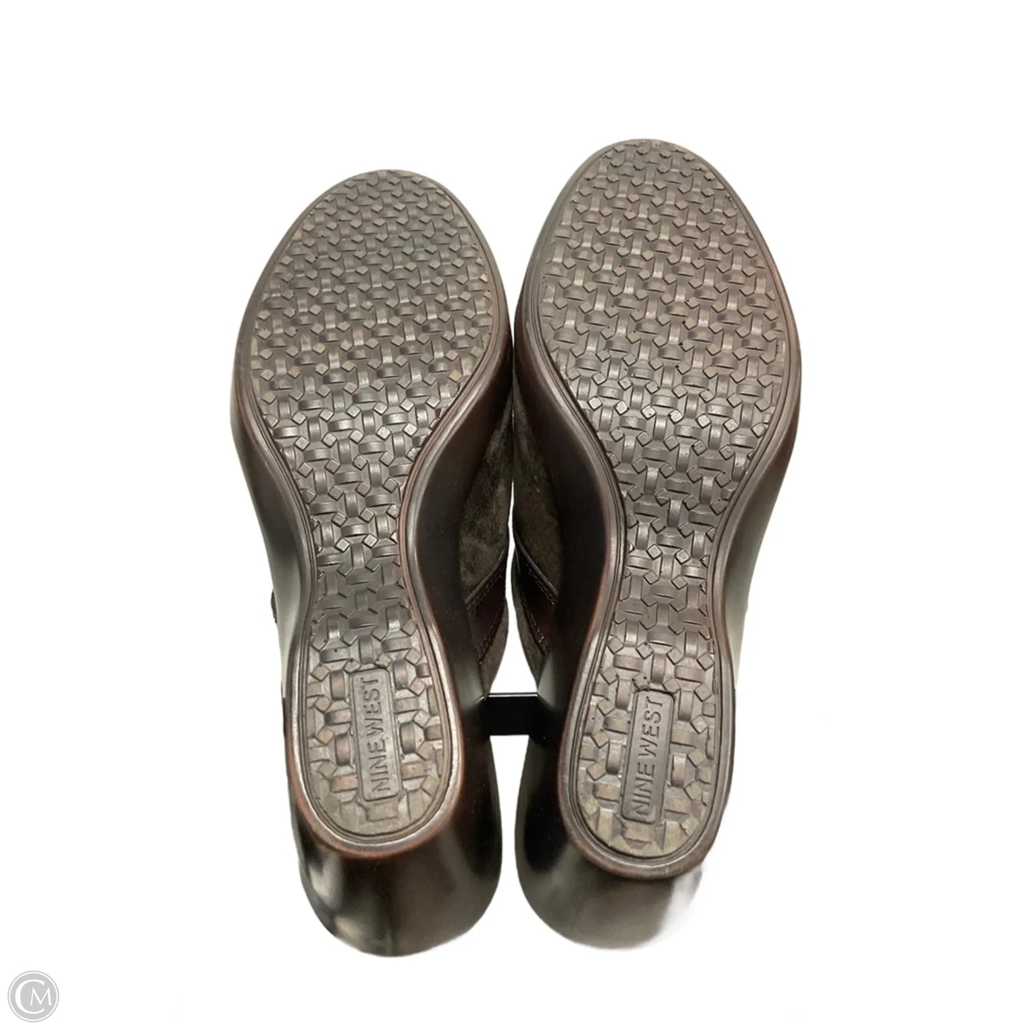 Shoes Heels Wedge By Nine West In Brown, Size: 10